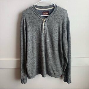 Alesbury Heathered Gray Henley Long Sleeve Shirt